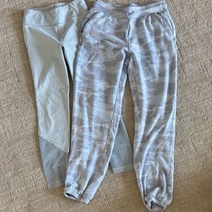 Athleta Girl Light Gray, Camo Joggers and Leggings